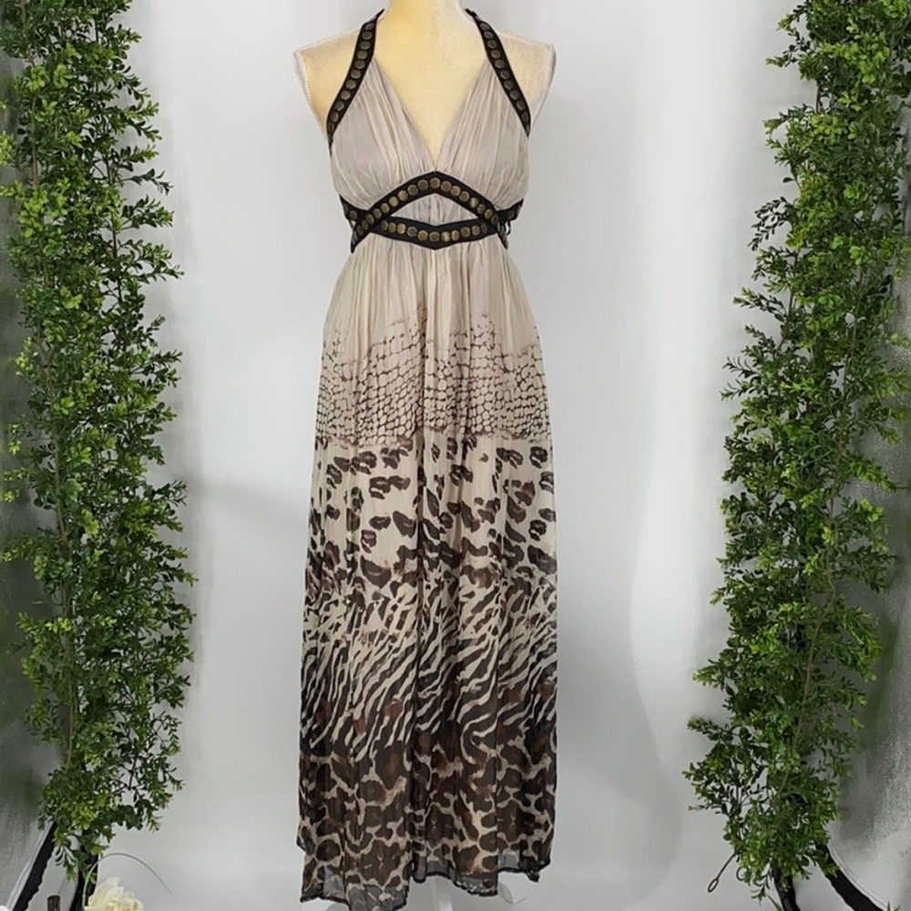 BEBE Animal Print Maxi Dress